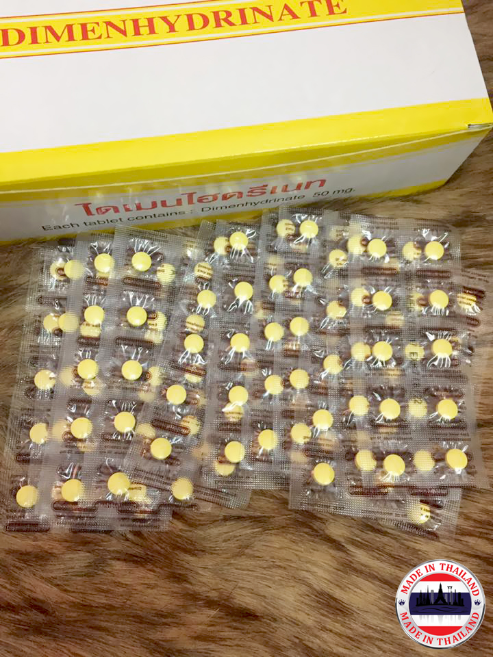 Thuốc chống say xe Dimenhydrinate Thái Lan